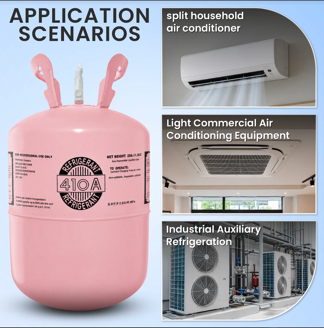 R410A refrigerant cylinder
