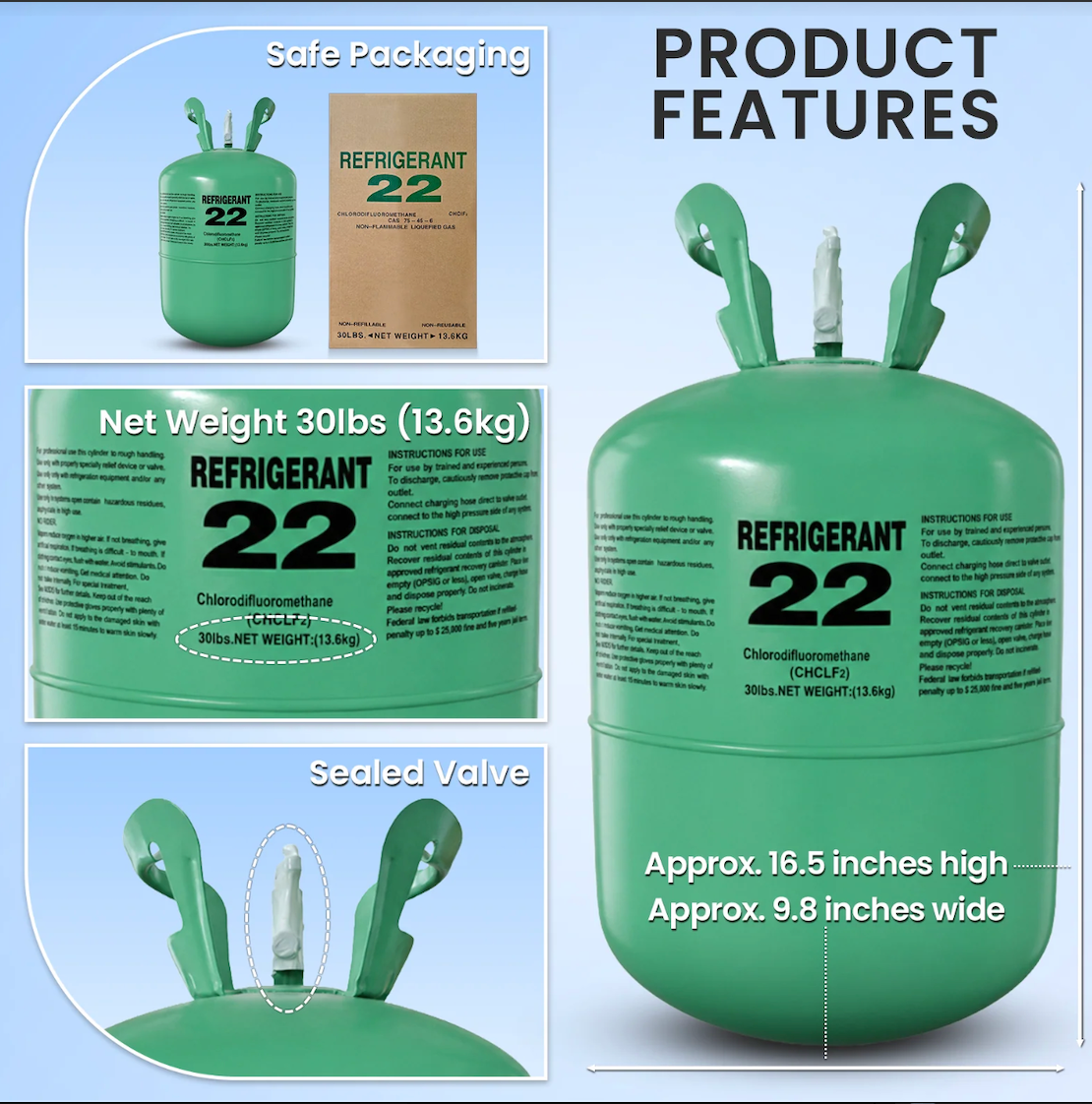 R22 compatible equipment and refrigerant service application