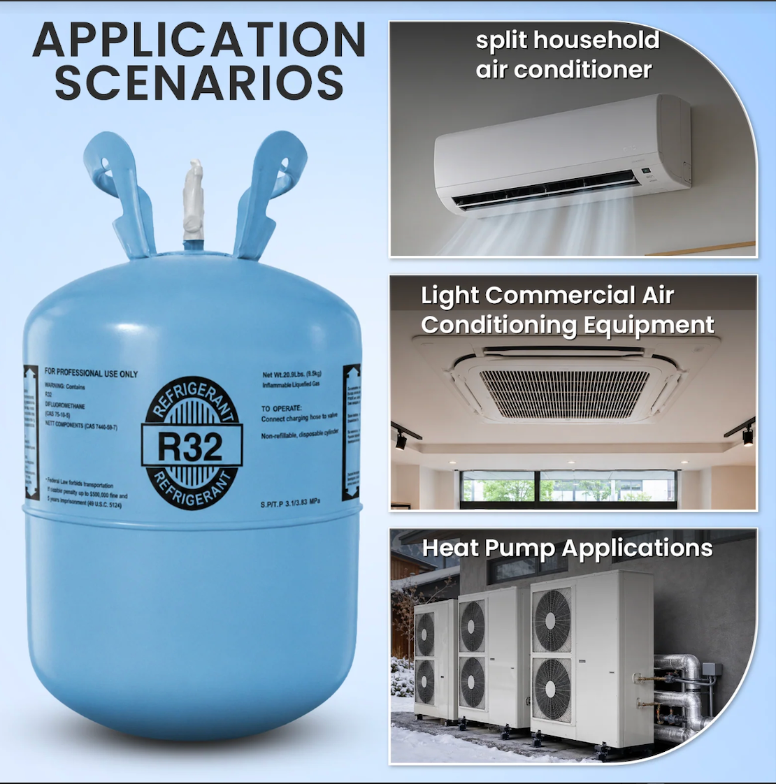 R32 refrigerant cylinder